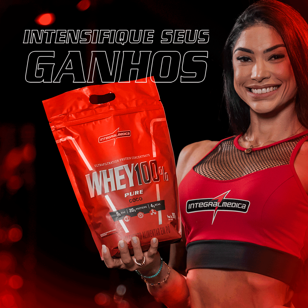 WHEY 100% REFIL 907G POUCH INTEGRALMEDICA