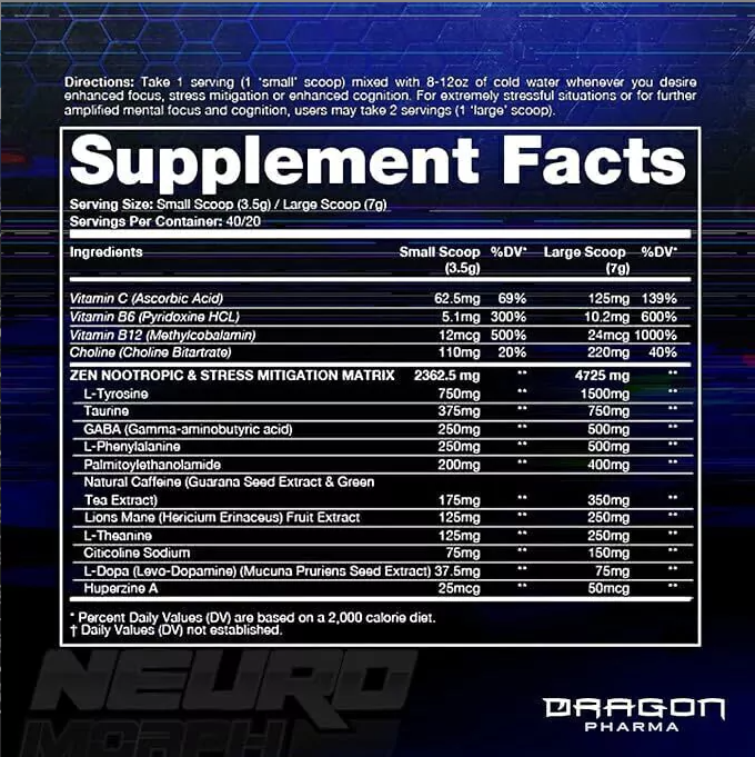 Neuro Morph 40 doses 112g Dragon Pharma