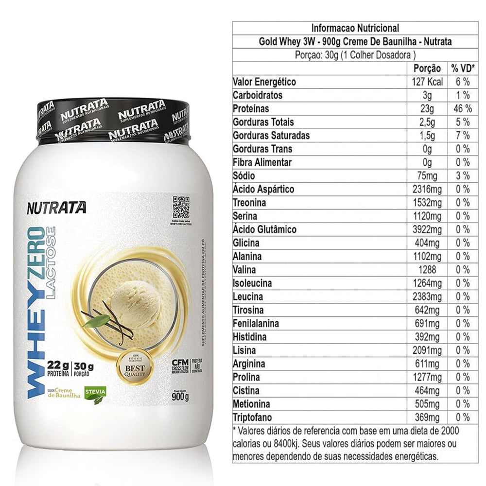 WHEY ZERO LACTOSE 900G NUTRATA