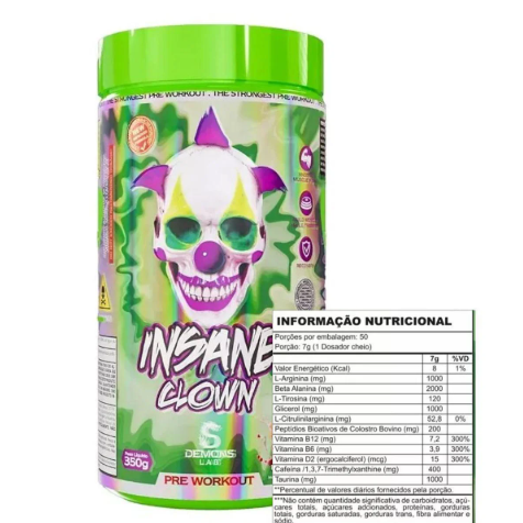 Pre Treino Insane Clown 269 ml Demons Lab