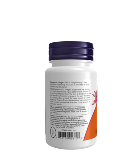 Vitamina D-3 5,000 ui 120 caps Now Sports