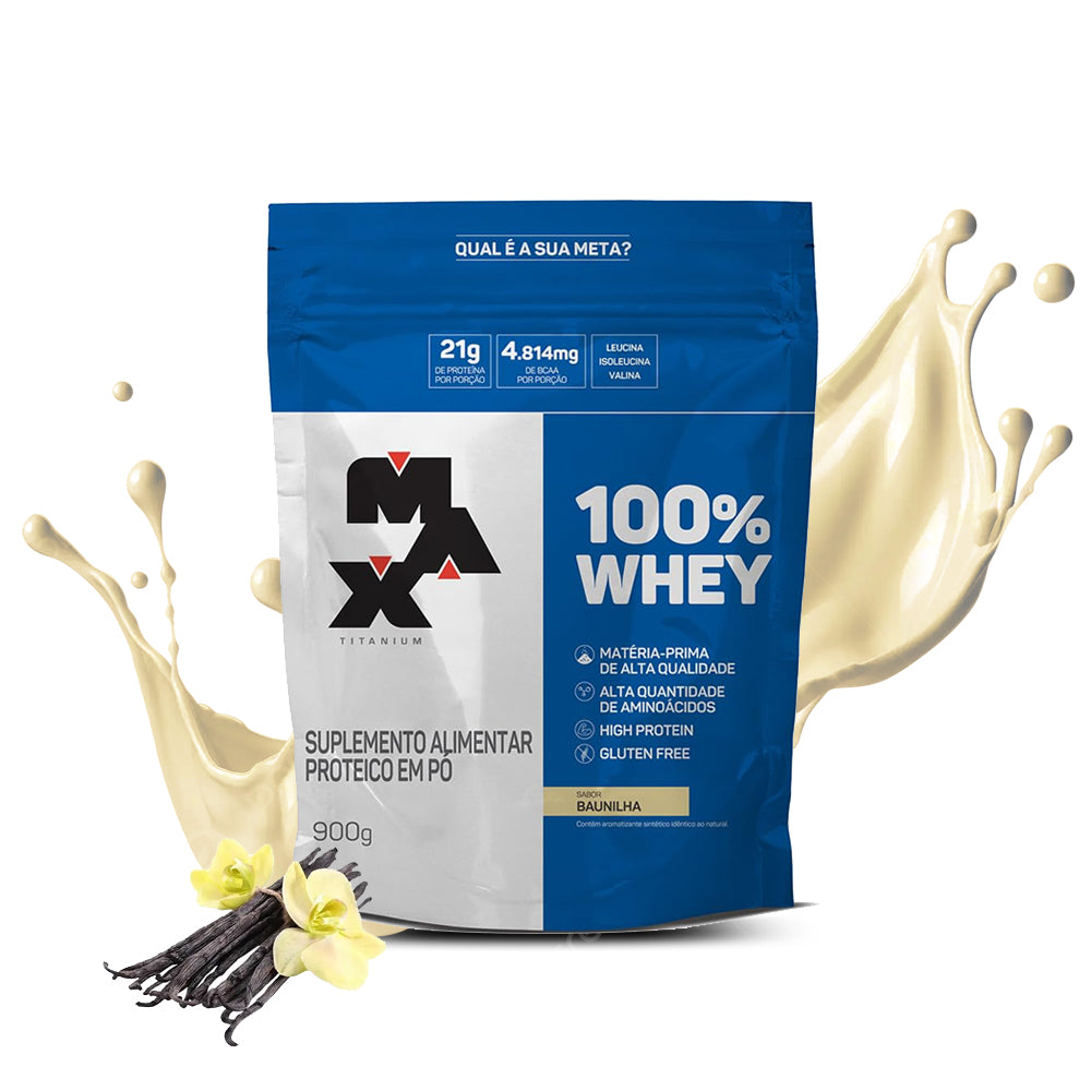 100% Whey Refil 900g Max Titanium