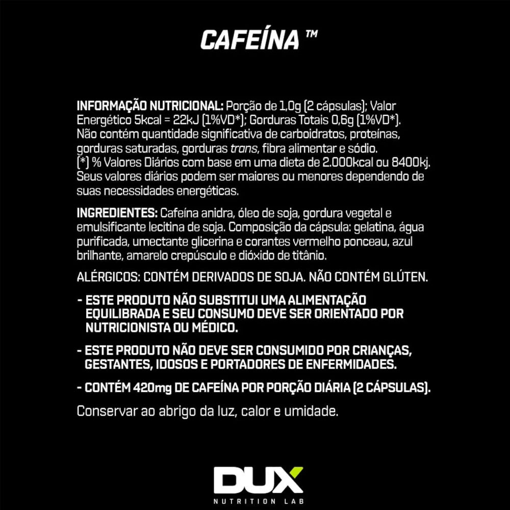 Cafeína 210mg 90 Caps Dux Nutrition