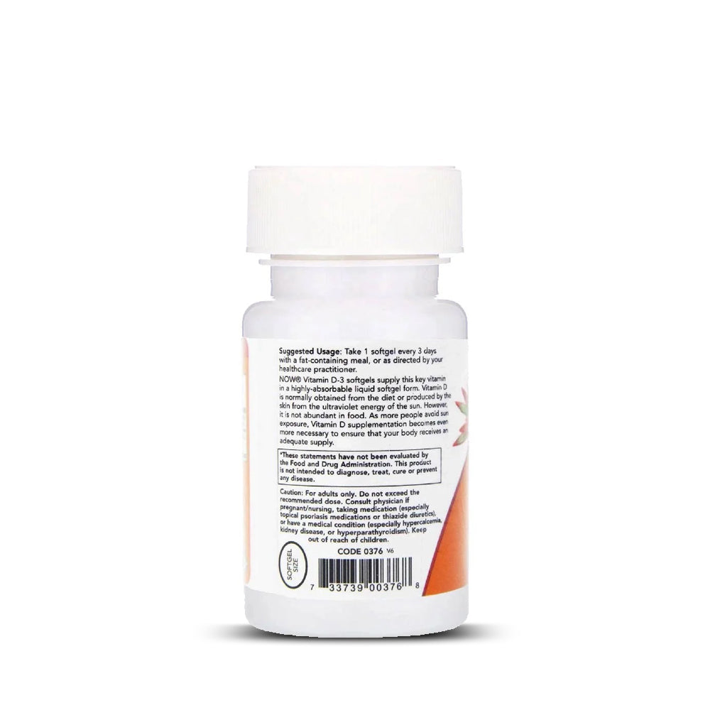 Vitamina D-3 10,000 UI 120 Caps Now Sports