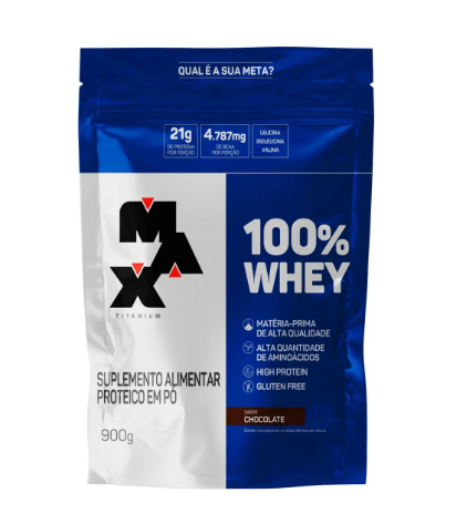 100% WHEY REFIL 900G MAX TITANIUM