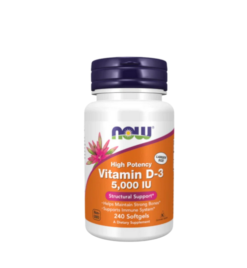 Vitamina D-3 5,000 ui 120 caps Now Sports