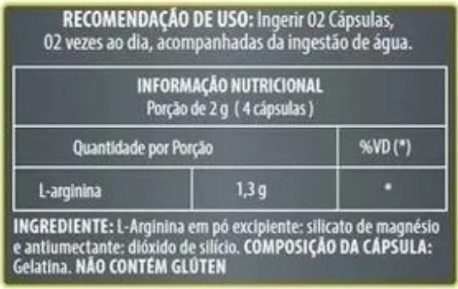 Arginina 500mg 120 Caps Bulgarian