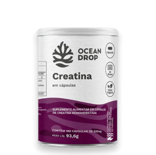 Creatina 180 caps 520mg Ocean Drop