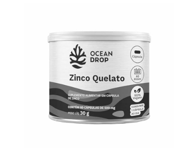 Zinco Quelado 60 caps 500mg Ocean Drop